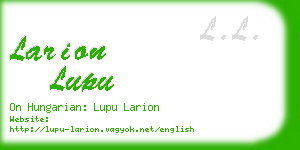 larion lupu business card